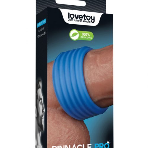 LoveToy - Pinnacle Pro - Deep Rib Grip Ring - Blauw