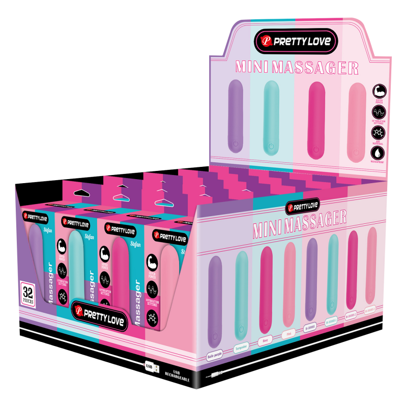Pretty Love - Stefan - Mini Massager 32 Stuks - Kleuren Assorti - Afbeelding 11