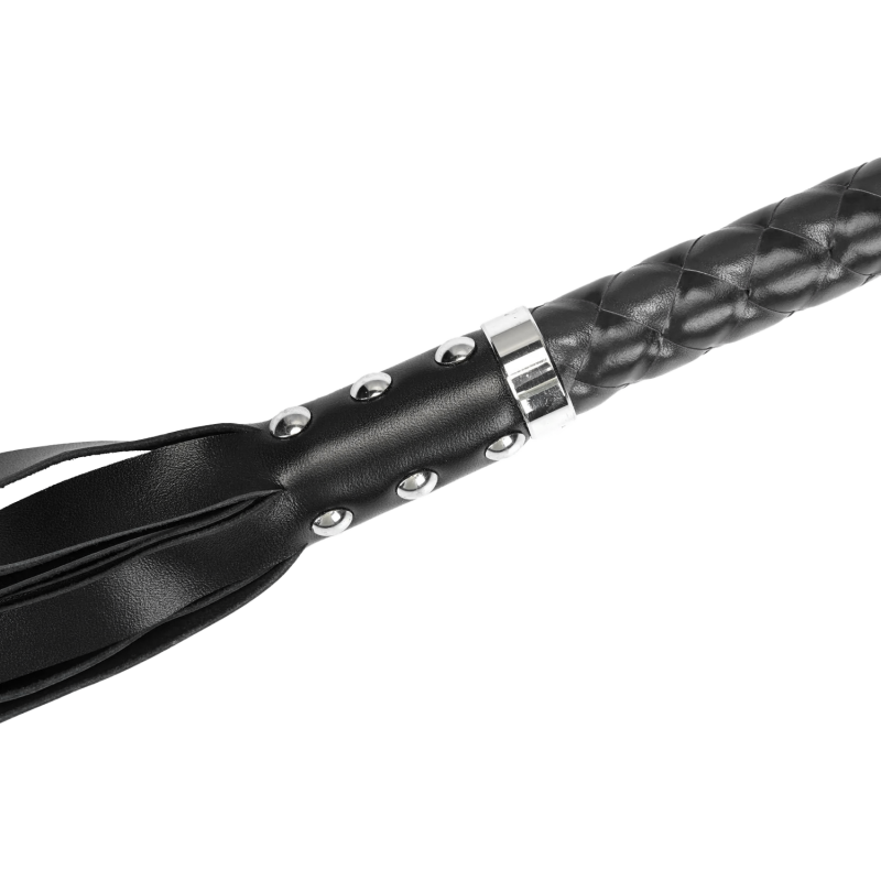 RISE - Lange Flogger (zachte staarten) - Zwart - Afbeelding 4