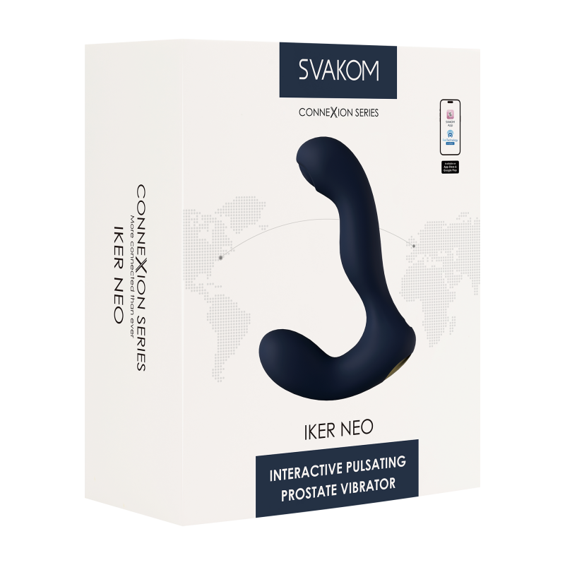 SVAKOM - Iker Neo - Interactieve Pulserende Prostaat Vibrator, Appbediening - Marineblauw - Afbeelding 9