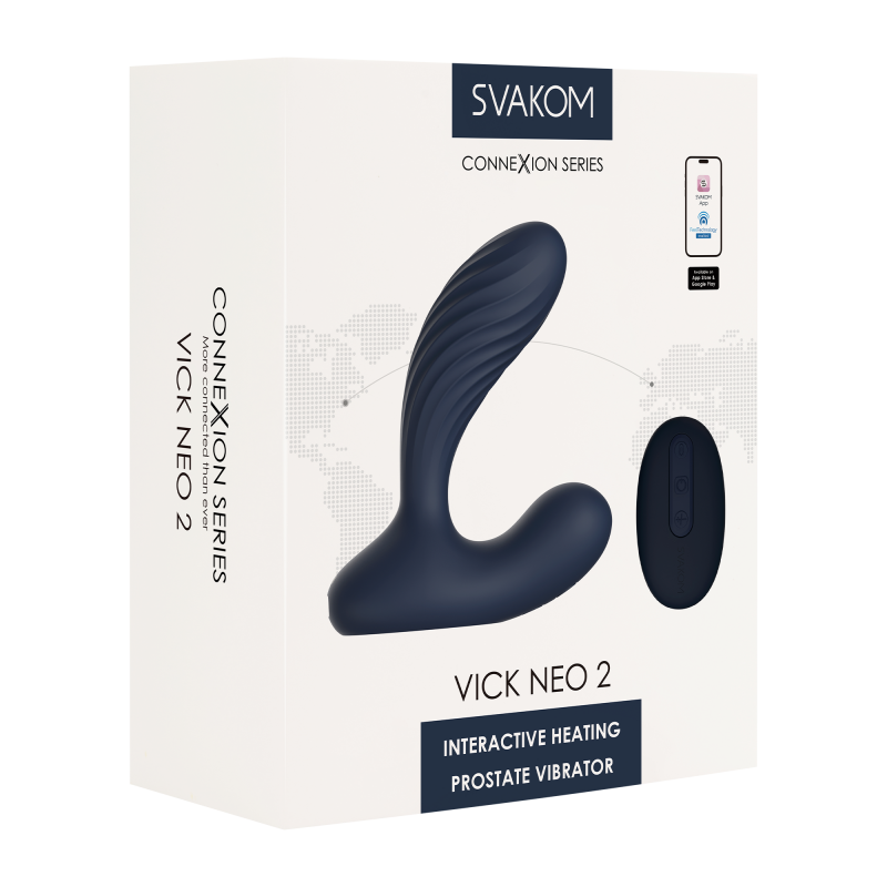 SVAKOM - Vick Neo 2 - Prostaat Vibrator, App Besturing - Marine Blauw - Afbeelding 9