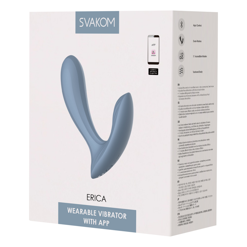 SVAKOM - Erica - Draagbare Vibrator (met App-bediening) - Blauw - Afbeelding 2