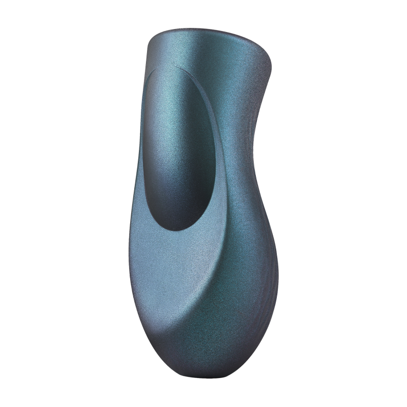 Dorcel - Sili-Cup - Dual Sensation Masturbator - Blauw Metallic - Afbeelding 3