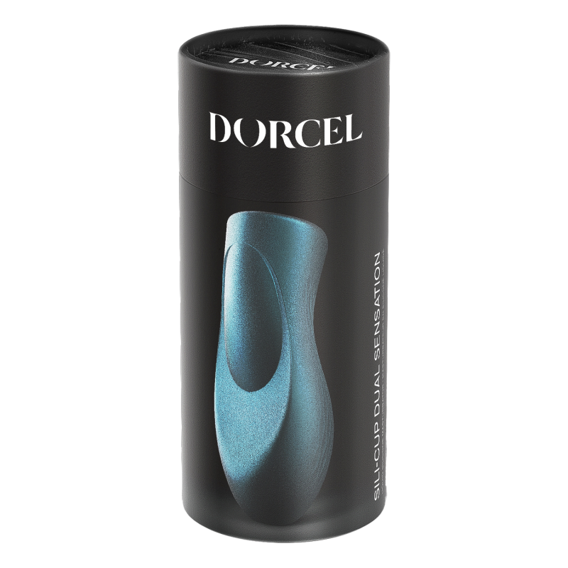 Dorcel - Sili-Cup - Dual Sensation Masturbator - Blauw Metallic - Afbeelding 2