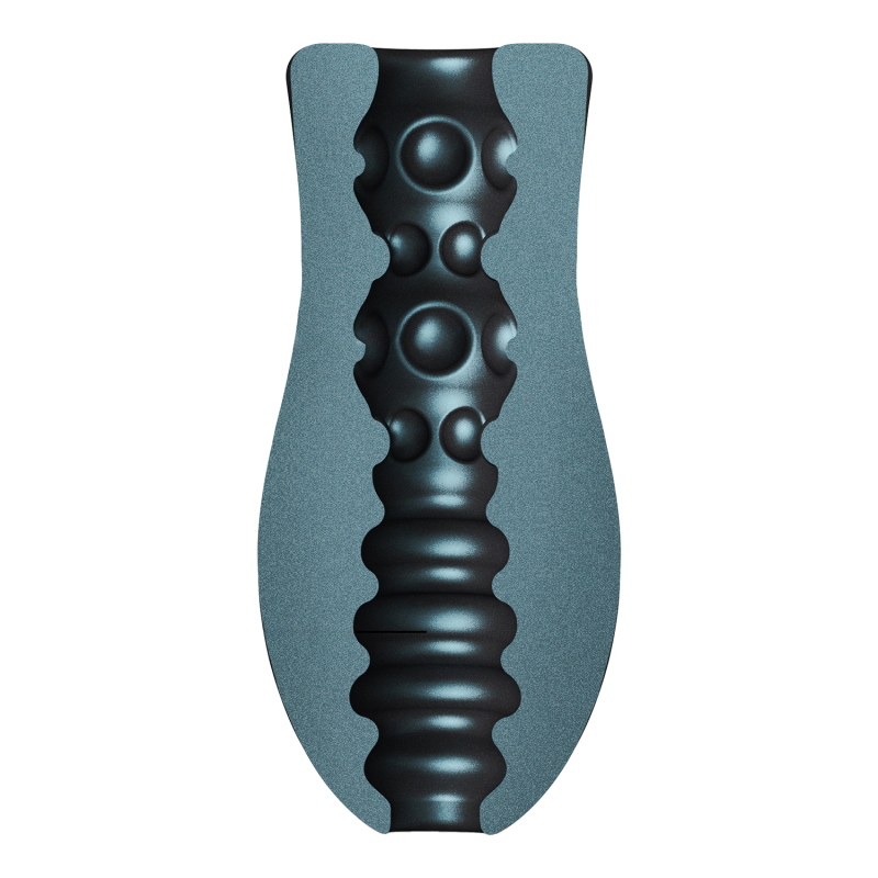 Dorcel - Sili-Cup - Dual Sensation Masturbator - Blauw Metallic - Afbeelding 4
