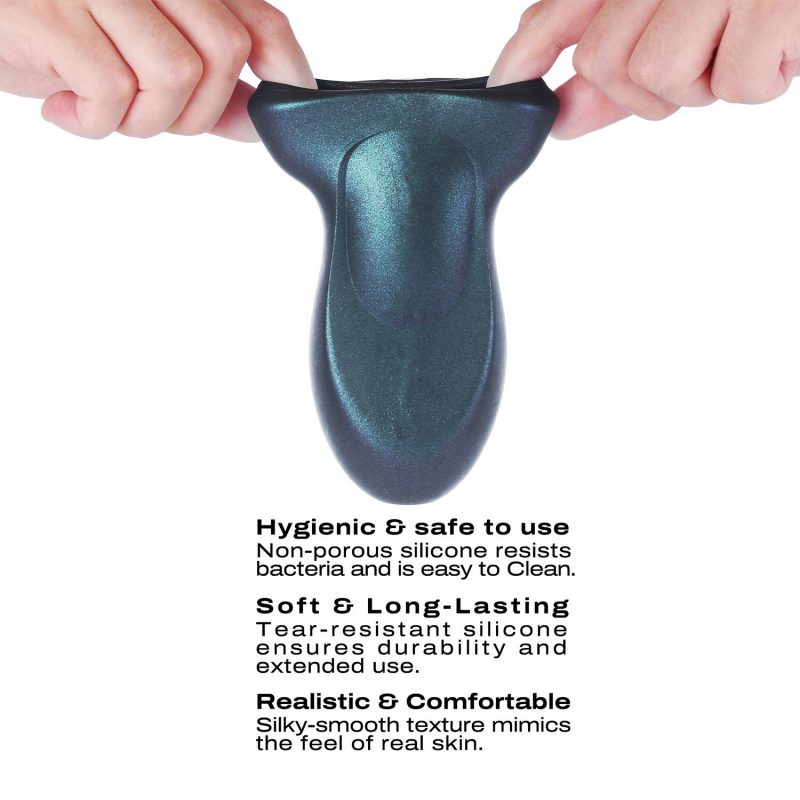 Dorcel - Sili-Cup - Dual Sensation Masturbator - Blauw Metallic - Afbeelding 5