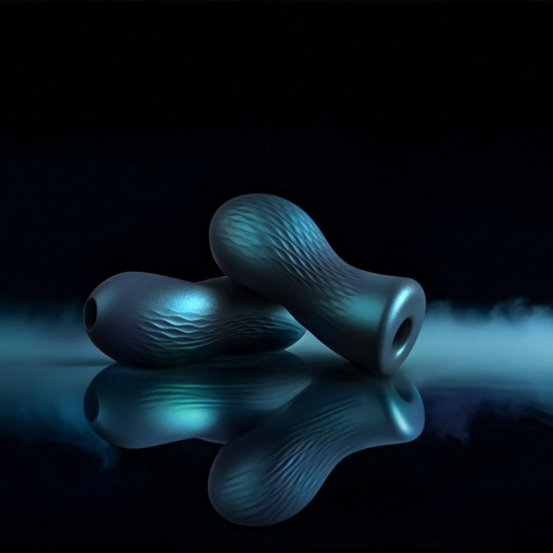 Dorcel - Sili-Cup - Dual Sensation Masturbator - Blauw Metallic - Afbeelding 8