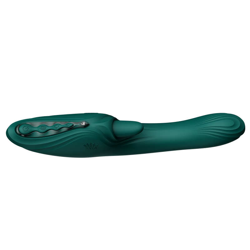 ZALO - Ares - G-Spot Rabbit Vibrator App-Controlled - Turquoise Groen - Afbeelding 11