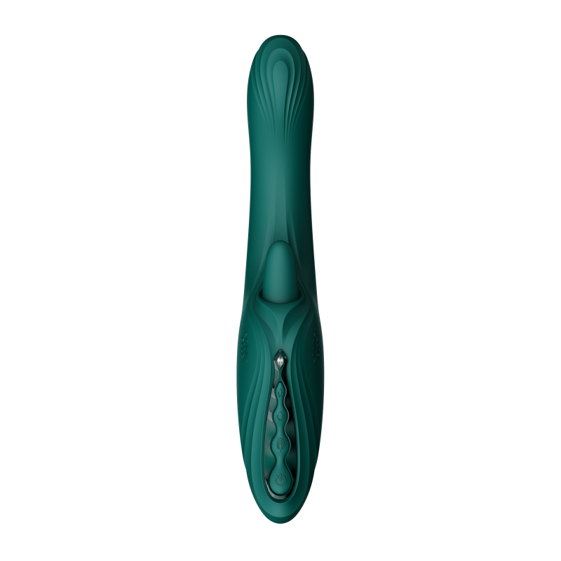 ZALO - Ares - G-Spot Rabbit Vibrator App-Controlled - Turquoise Groen - Afbeelding 3