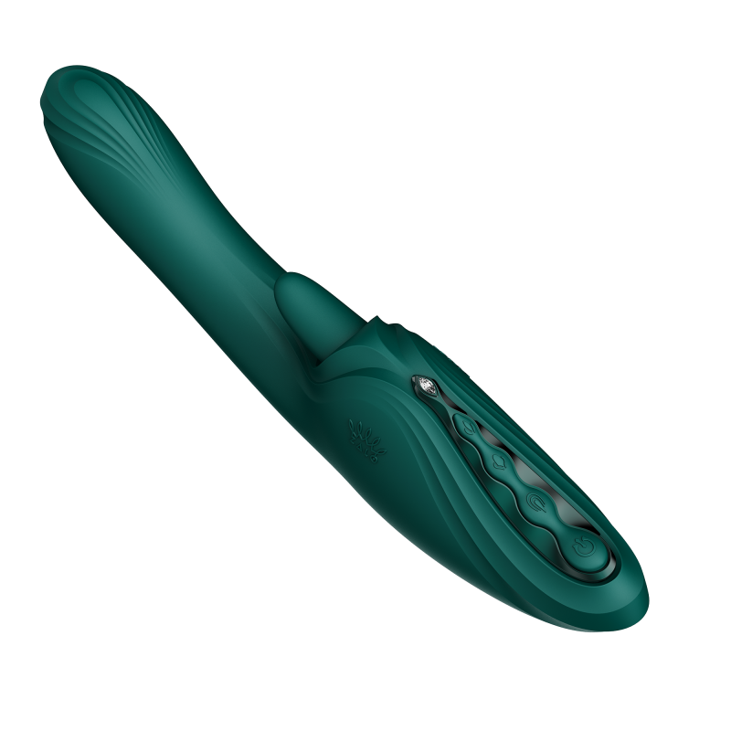 ZALO - Ares - G-Spot Rabbit Vibrator App-Controlled - Turquoise Groen - Afbeelding 7
