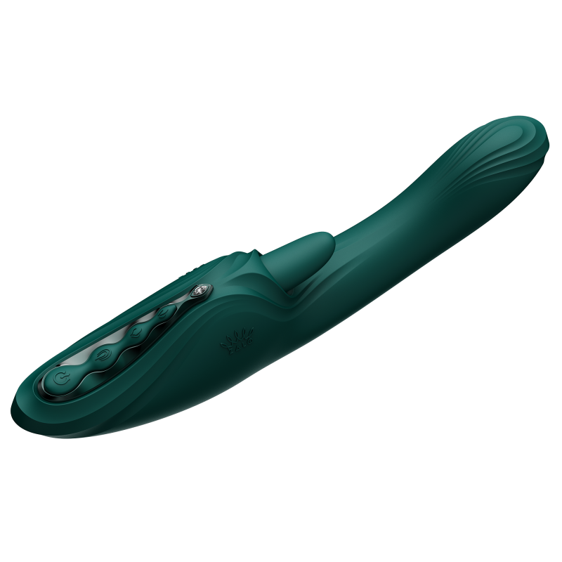 ZALO - Ares - G-Spot Rabbit Vibrator App-Controlled - Turquoise Groen - Afbeelding 9