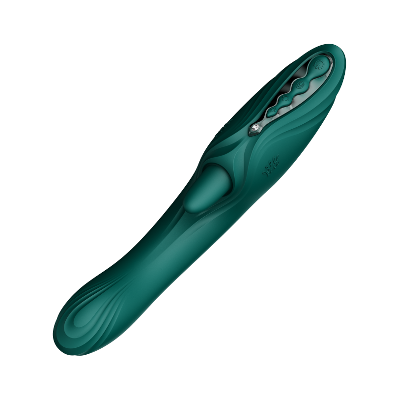 ZALO - Ares - G-Spot Rabbit Vibrator App-Controlled - Turquoise Groen - Afbeelding 10