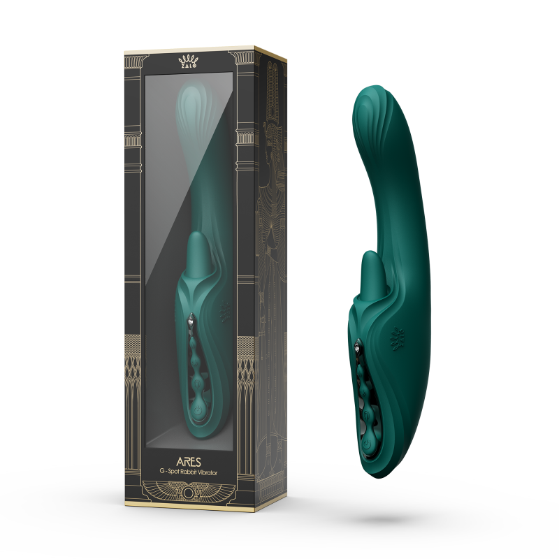 ZALO - Ares - G-Spot Rabbit Vibrator App-Controlled - Turquoise Groen - Afbeelding 2
