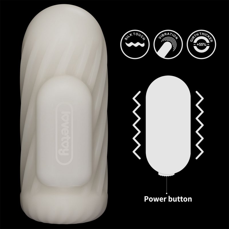 LoveToy - Knights Ring - Vibrerende Dual Purpose Sleeve - Spiraal - Wit - Afbeelding 14