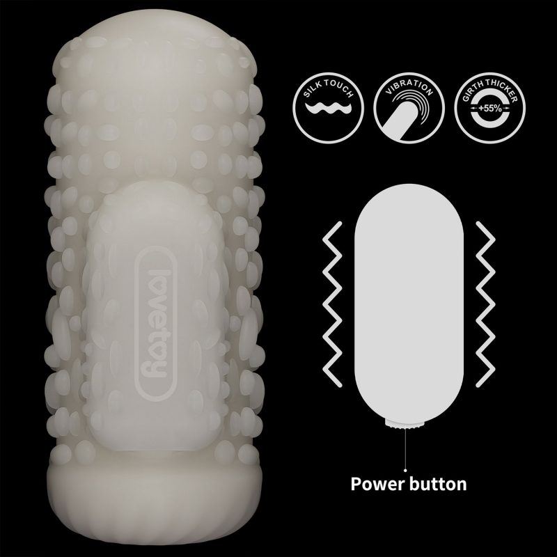 LoveToy - Knights Ring - Vibrerende Dual Purpose Sleeve - Drip - Wit - Afbeelding 14