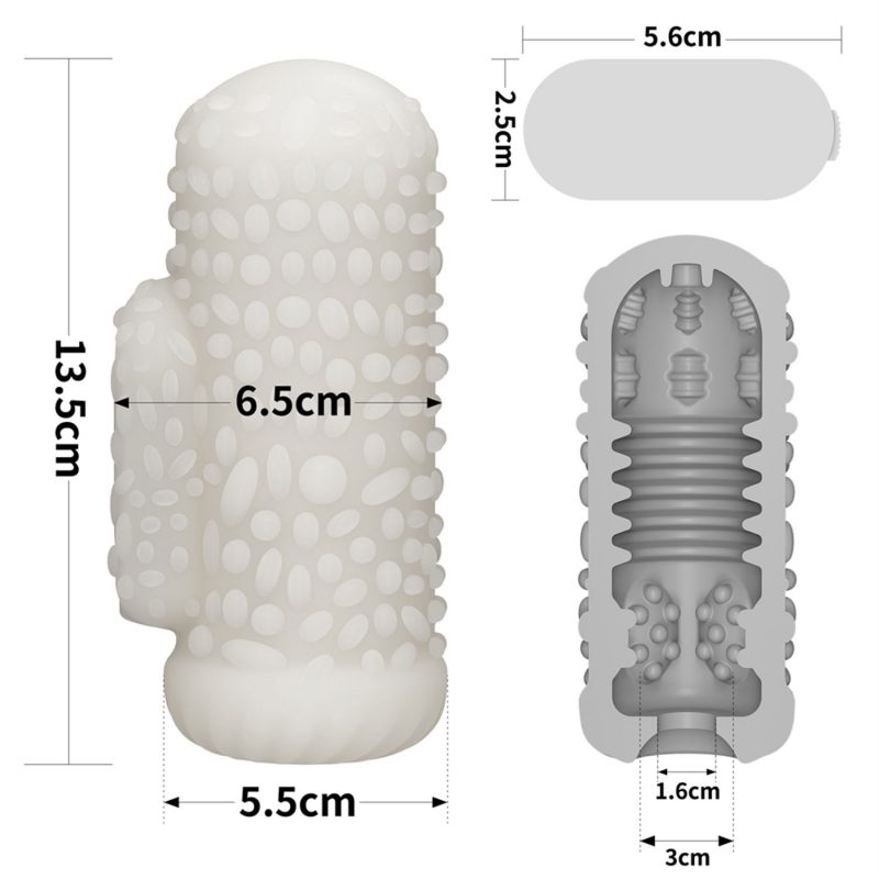 LoveToy - Knights Ring - Vibrerende Dual Purpose Sleeve - Drip - Wit - Afbeelding 15