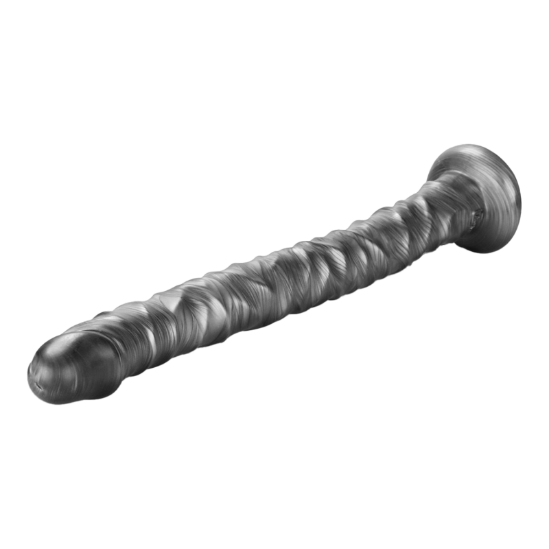 LoveToy - Kingsize Vibrerende Vibrax Slider 40,5 cm - Zilver - Afbeelding 4