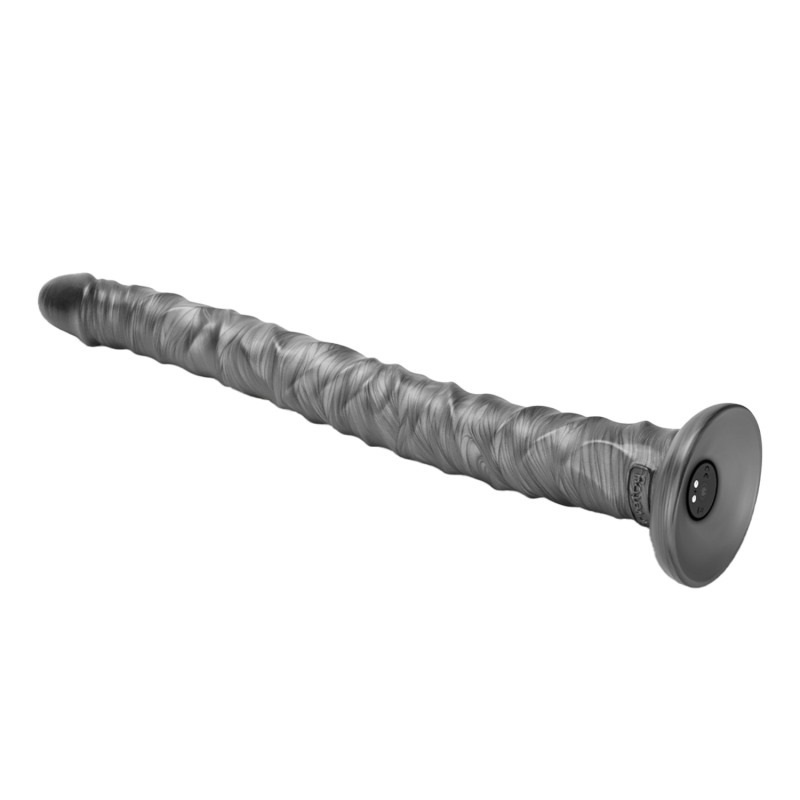LoveToy - Kingsize Vibrerende Vibrax Slider 40,5 cm - Zilver - Afbeelding 5