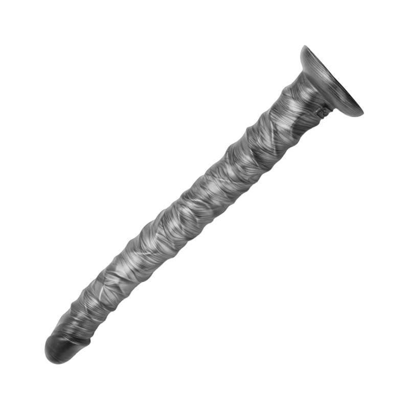 LoveToy - Kingsize Vibrerende Vibrax Slider 40,5 cm - Zilver - Afbeelding 6