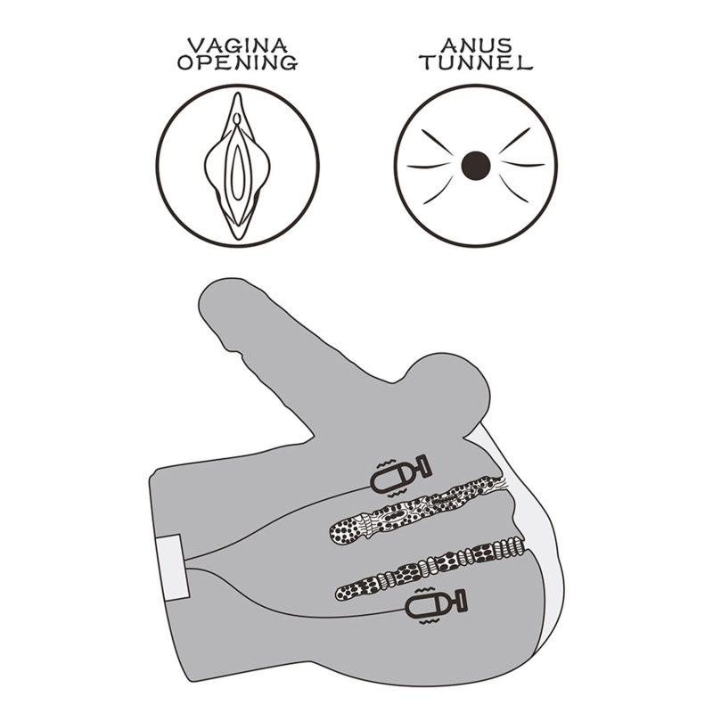 LoveToy - Streetgirl's Dual Motor Sensation Pulse met Dildo - Nude - Afbeelding 10