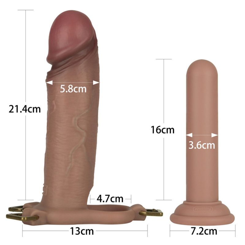 LoveToy - Ingen 23cm - Enchanced Set L/XL/2XL - Nude - Afbeelding 16