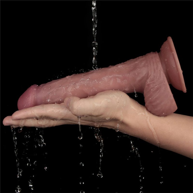LoveToy - Power Cock 23 cm - Vibrerend Dual Desinty - Nude - Afbeelding 11