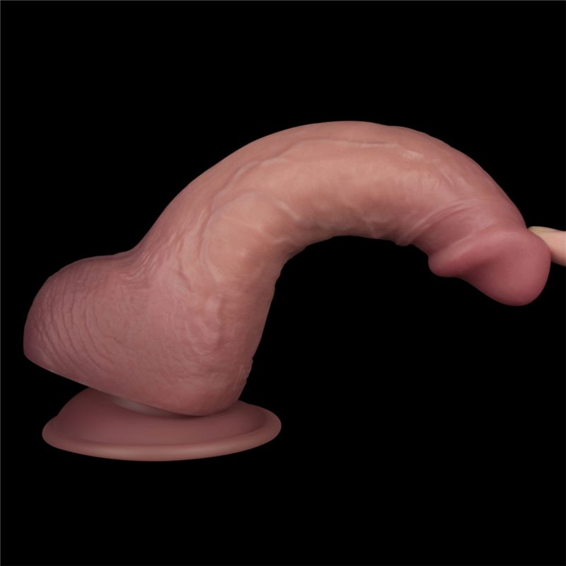 LoveToy - Power Cock 21,5 cm - Vibrerend Dual Desinty - Nude - Afbeelding 11
