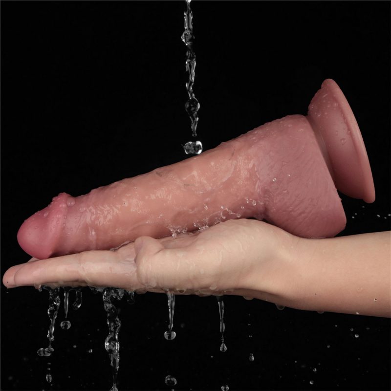 LoveToy - Power Cock 21,5 cm - Vibrerend Dual Desinty - Nude - Afbeelding 13