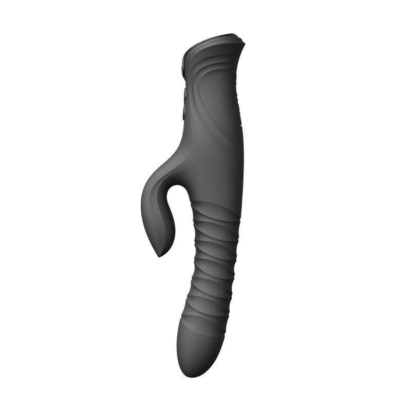 ZALO- Mose 2 - Rabbit Thrusting Vibrator - Zwart - Afbeelding 3