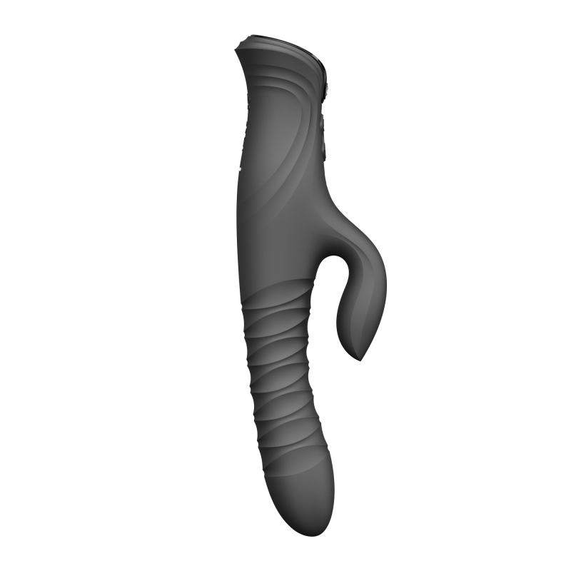 ZALO- Mose 2 - Rabbit Thrusting Vibrator - Zwart - Afbeelding 4