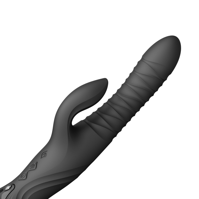ZALO- Mose 2 - Rabbit Thrusting Vibrator - Zwart - Afbeelding 10