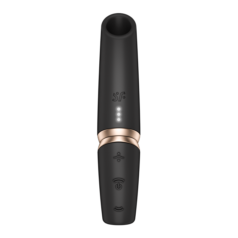 Satisfyer - Perfect Kiss - 3D Luchtpuls Lippenstift Vibrator - Zwart - Afbeelding 2