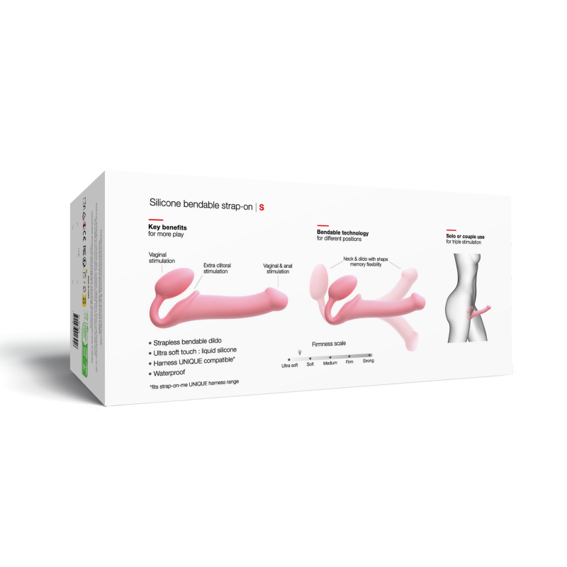 Strap-On-Me - Semi-Realistische Buigbare Strap-On Dildo Maat S - Roze - Afbeelding 4