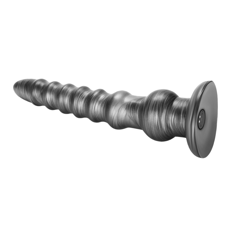 LoveToy - Kingsize Vibrerende Vibrax Slider 32 cm - Zilver - Afbeelding 7
