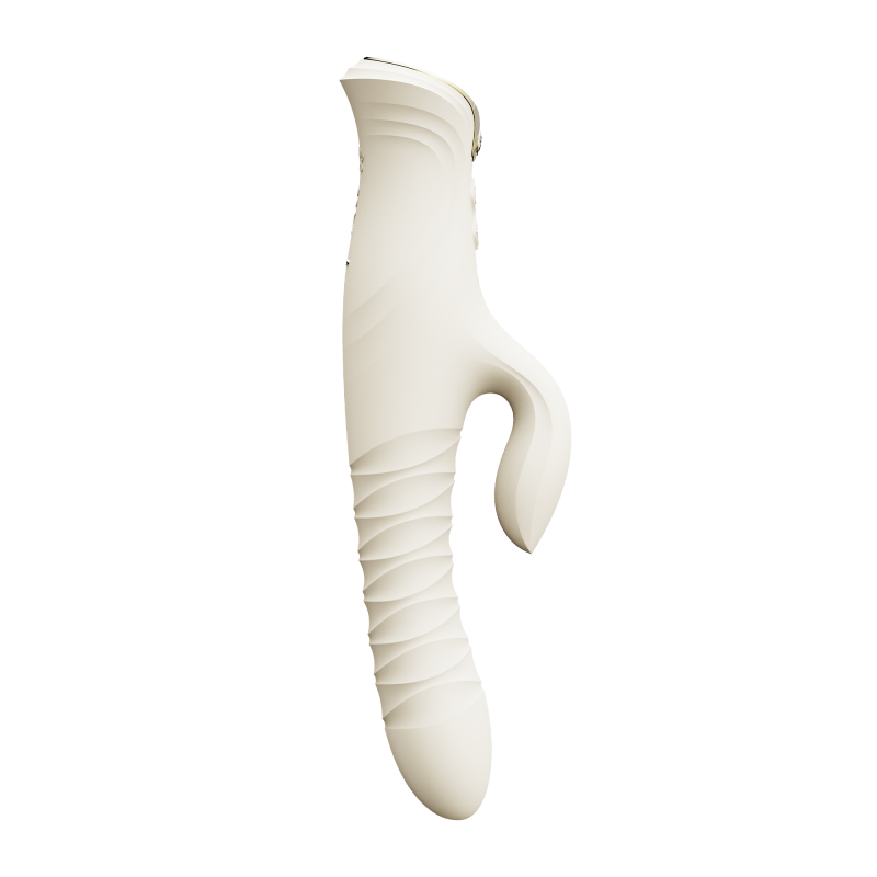 ZALO- Mose 2 - Rabbit Thrusting Vibrator - Ivoor Wit - Afbeelding 4
