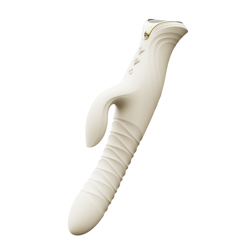 ZALO- Mose 2 - Rabbit Thrusting Vibrator - Ivoor Wit - Afbeelding 11