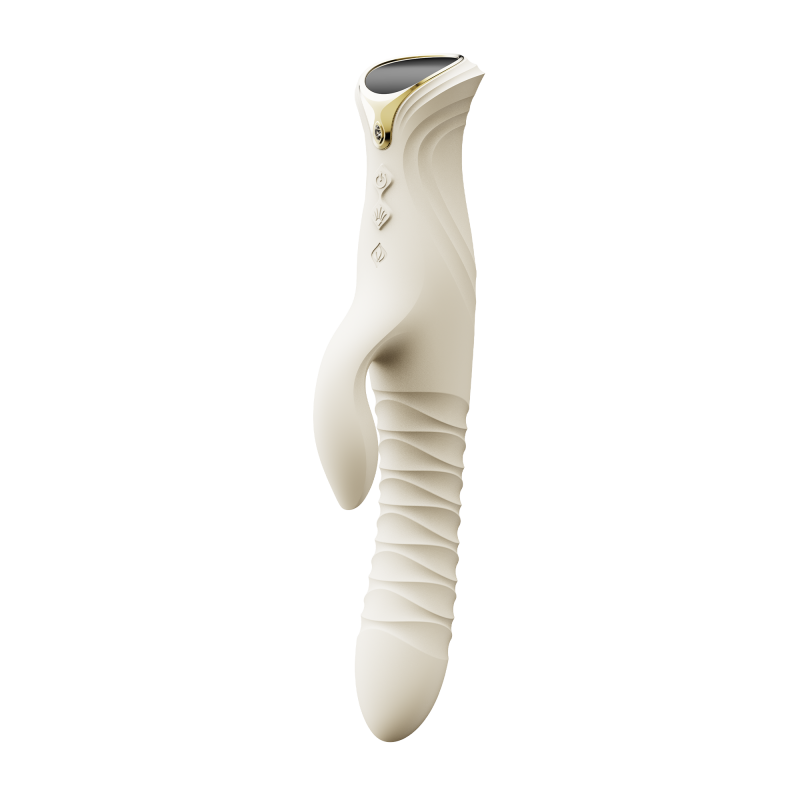 ZALO- Mose 2 - Rabbit Thrusting Vibrator - Ivoor Wit - Afbeelding 6
