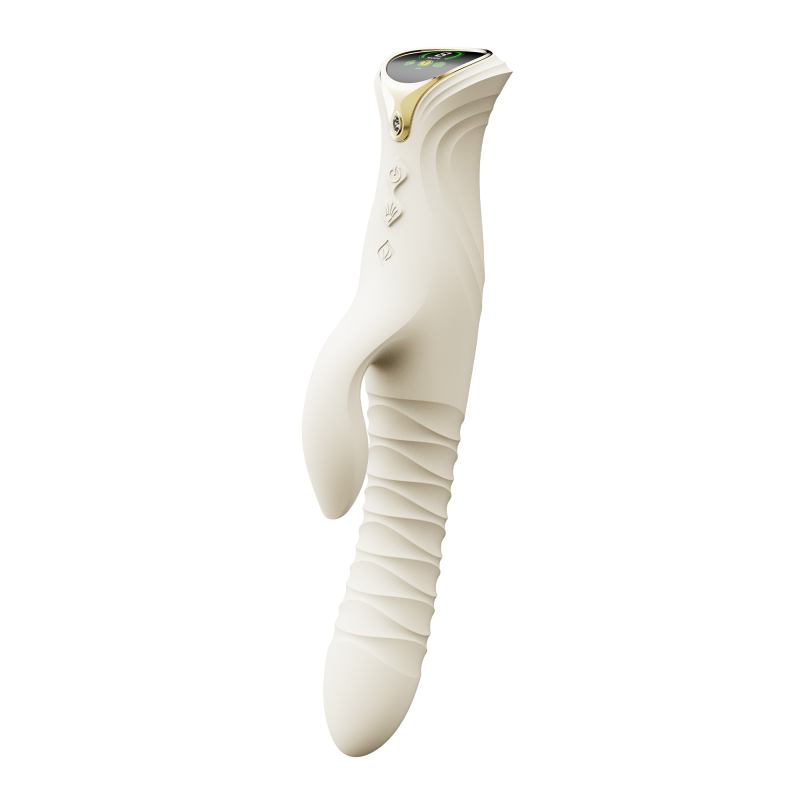 ZALO- Mose 2 - Rabbit Thrusting Vibrator - Ivoor Wit - Afbeelding 12