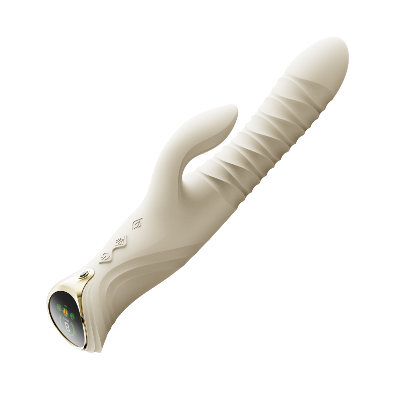 ZALO- Mose 2 - Rabbit Thrusting Vibrator - Ivoor Wit - Afbeelding 13