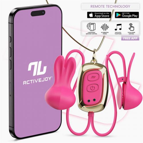 IY - Tickly - Tepelklemmen met ketting (met app-bediening) - Roze