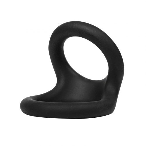 Rimba Bondage Play - Siliconen Dubbele Ring - Zwart