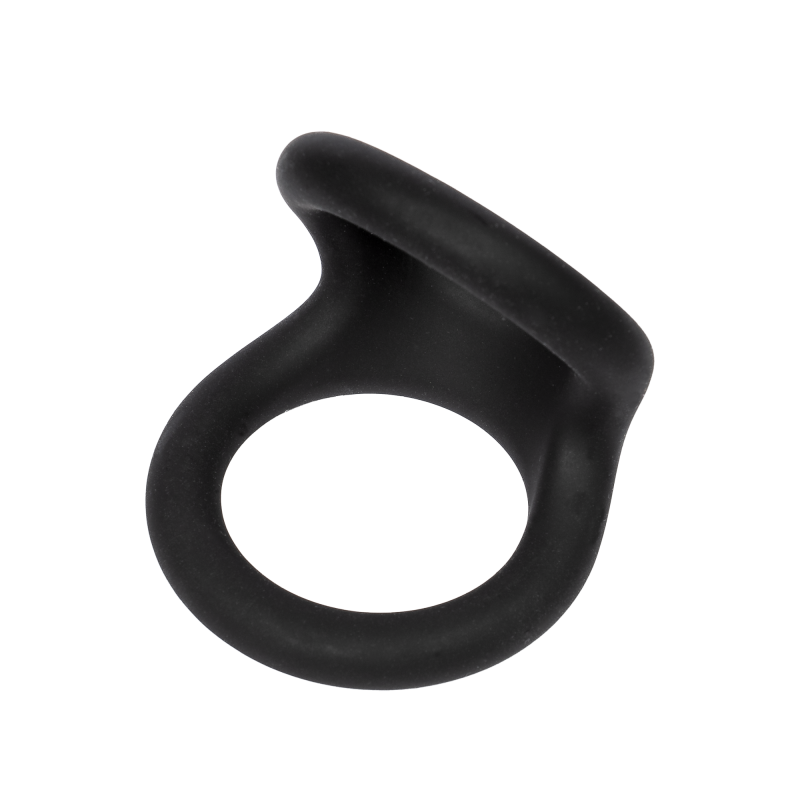 Rimba Bondage Play - Siliconen Dubbele Ring - Zwart - Afbeelding 2