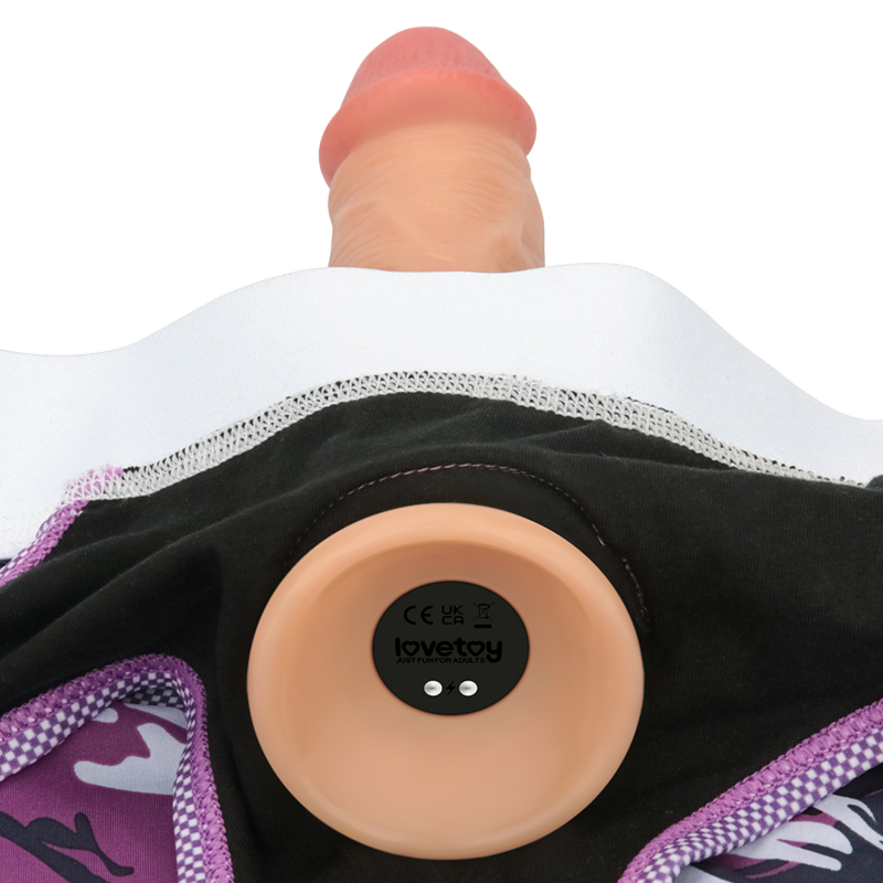 LoveToy - Ingen - Violet Strap-on Slipje Maat M/L - Paars - Afbeelding 9