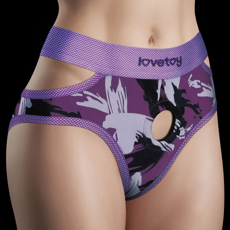 LoveToy - Ingen - Violet Strap-on Slipje Maat M/L - Paars - Afbeelding 14