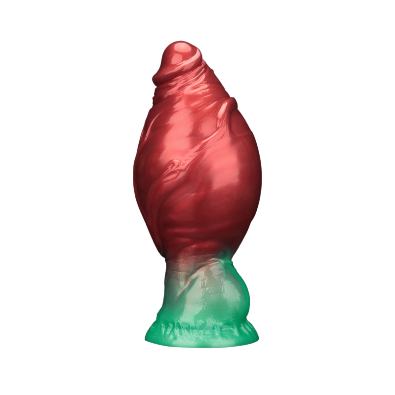 LoveToy - Dual Density Opblaasbare Dildo 7,5" / 19 cm - Rood/Groen - Afbeelding 8