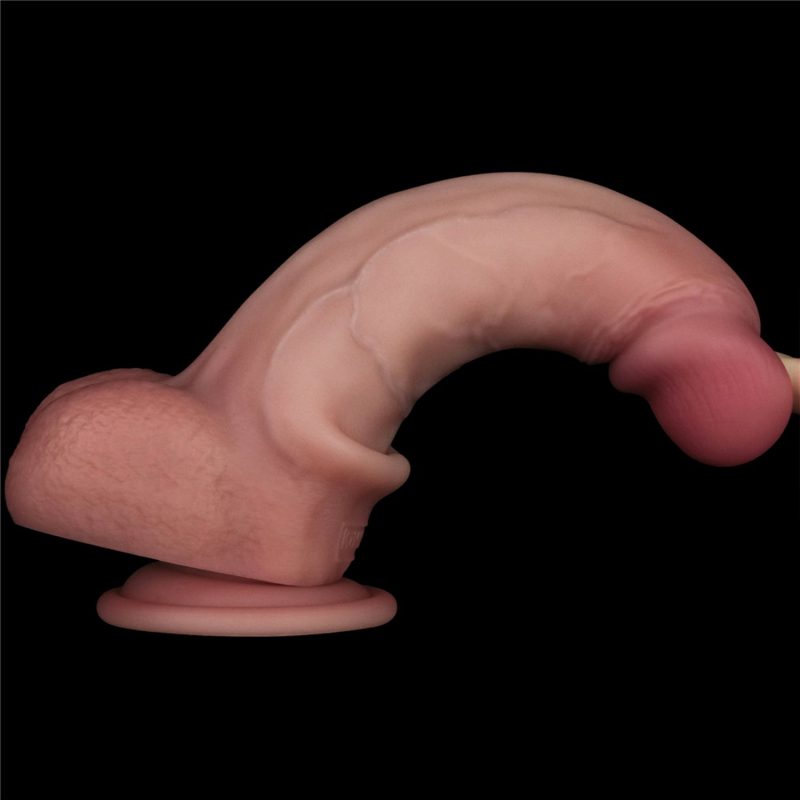 LoveToy - Vibrerende Sliding Skin Pro II met afstandsbediening -  8" / 20 cm - Nude - Afbeelding 15
