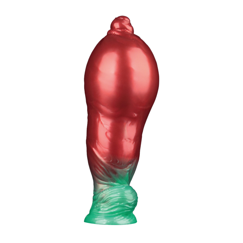 LoveToy - Dual Density Opblaasbare Dildo 10" / 25 cm - Rood/Groen - Afbeelding 11