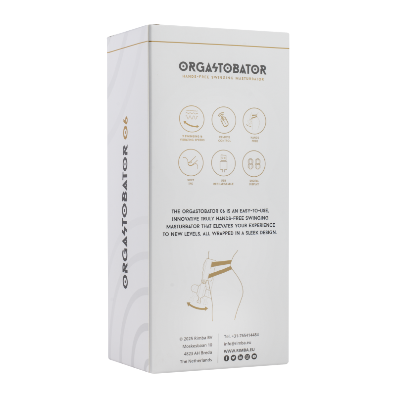 Rimba Toys - Orgastobator 06 - Masturbator voor mannen met swingfunctie - Zwart - Afbeelding 10