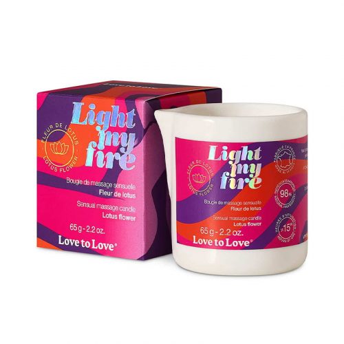 Love to Love - Light My Fire - Massagekaars - Lotusbloem - 65 g