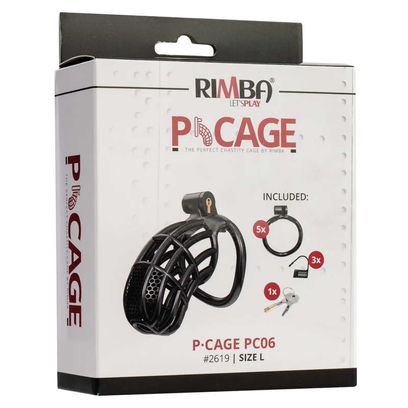 Rimba P-Cage - P-Cage PC06 - Peniskooi Maat L - Zwart - Afbeelding 3